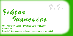 viktor ivancsics business card